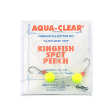 Aqua Clear Aqua-Clear KF-4 Hi/Lo Kingfish/Spot/Perch #4 Black Nickel Octopus Hooks w/Chartreuse Floats Rig