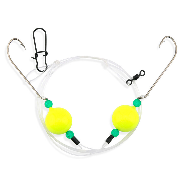 Aqua Clear Aqua-Clear "Surf Balls" Hi-Lo Surf Rig w/Floats & #1 Long Shank Hooks