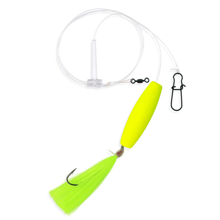Aqua Clear Aqua-Clear Surf Flounder/Fluke/Striped Bass/Weakfish/Bluefish Float Rig w/ 3/0 XL Hook & Cigar Float