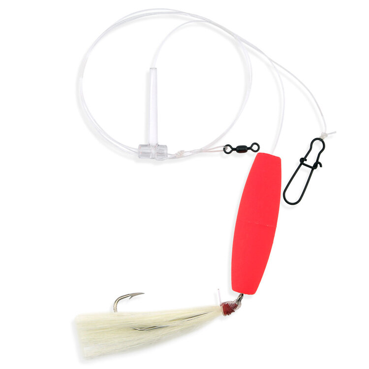 Aqua Clear Aqua-Clear Surf Flounder/Fluke/Striped Bass/Weakfish/Bluefish Float Rig w/ 3/0 XL Hook & Cigar Float