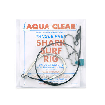 Aqua Clear Aqua-Clear Shark Surf Rig w/2X Circle Hook 90lb Surflon Wire & Fish Finder