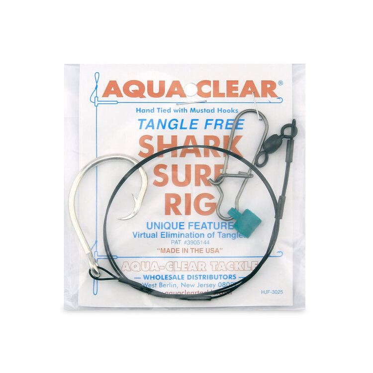 Aqua Clear Aqua-Clear Shark Surf Rig w/2X Circle Hook 90lb Surflon Wire & Fish Finder