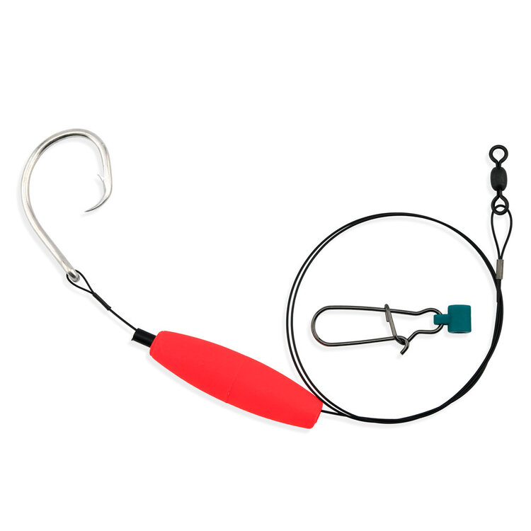 Aqua Clear Aqua-Clear Shark Surf Float Rig w/2X Circle Hook 90lb Surflon Wire & Fish Finder