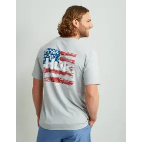 Huk Huk KC Fly Flag T-Shirt - Harbor Mist