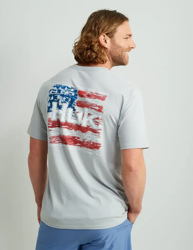 Huk Huk KC Fly Flag T-Shirt - Harbor Mist