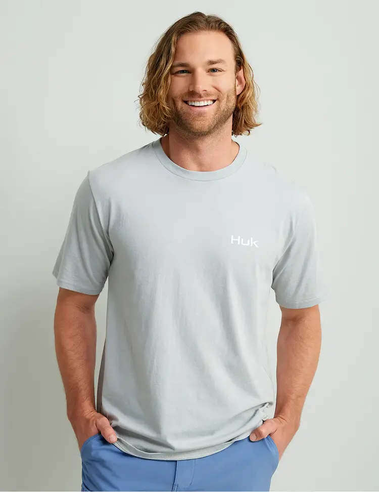 Huk Huk KC Fly Flag T-Shirt - Harbor Mist