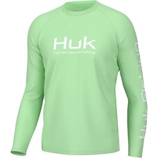 Huk Huk Pursuit Long Sleeve Performance Crew - Patina