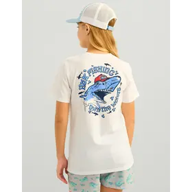 Huk Huk Youth Rad Series Graphic T-Shirt - White Shark