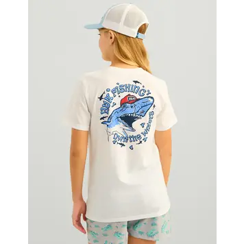 Huk Huk Youth Rad Series Graphic T-Shirt - White Shark