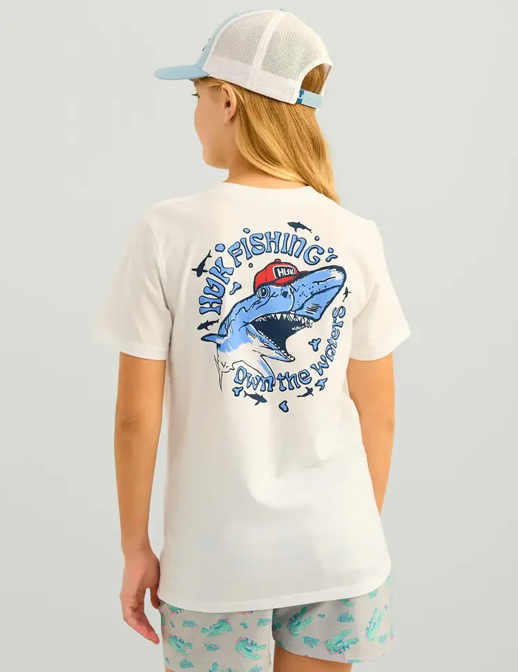 Huk Huk Youth Rad Series Graphic T-Shirt - White Shark