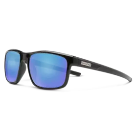 Suncloud Suncloud Respek - Black Frame Polarized Sunglasses Blue Mirror Lens