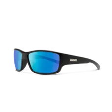 Suncloud Suncloud Hull - Matte Black Frame Polarized Sunglasses Blue Mirror Lens