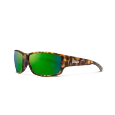 Suncloud Suncloud Hull - Matte Tortoise Frame Polarized Sunglasses Green Mirror Lens