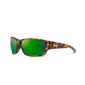 Suncloud Suncloud Hull - Matte Tortoise Frame Polarized Sunglasses Green Mirror Lens