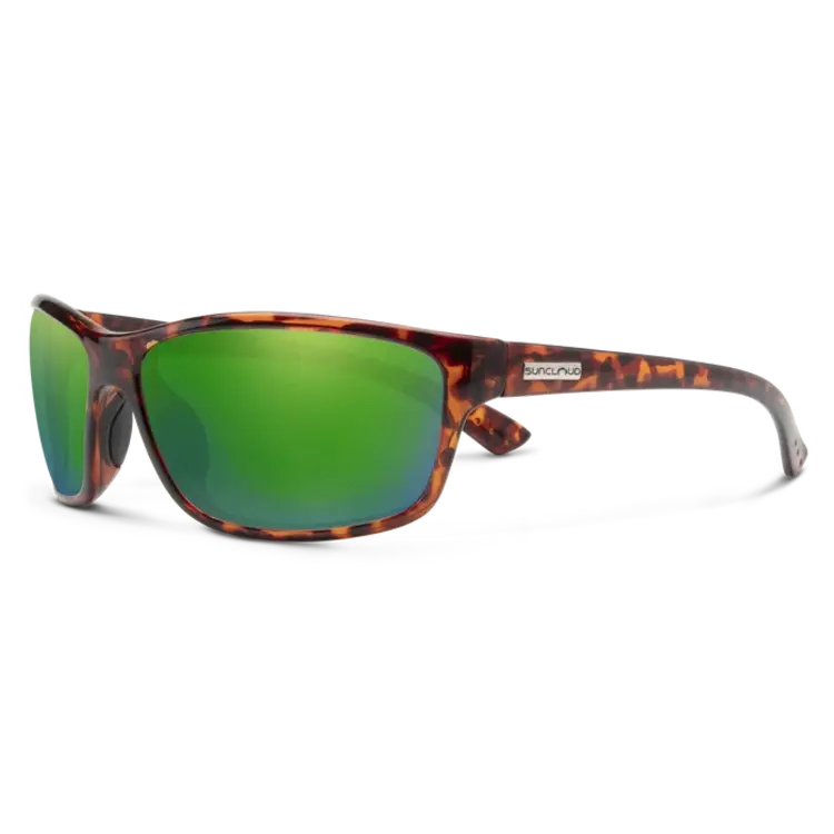 Suncloud Suncloud Sentry - Tortoise Frame Polarized Sunglasses Green Mirror Lens