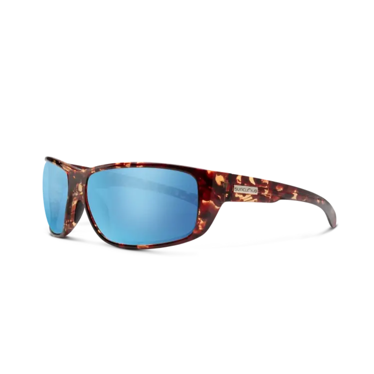 Suncloud Suncloud Milestone - Tortoise Frame Polarized Sunglasses Aqua Mirror Lens