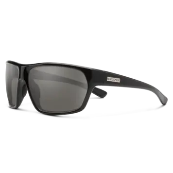 Suncloud Suncloud Boone - Black Frame Polarized Sunglasses Gray Lens