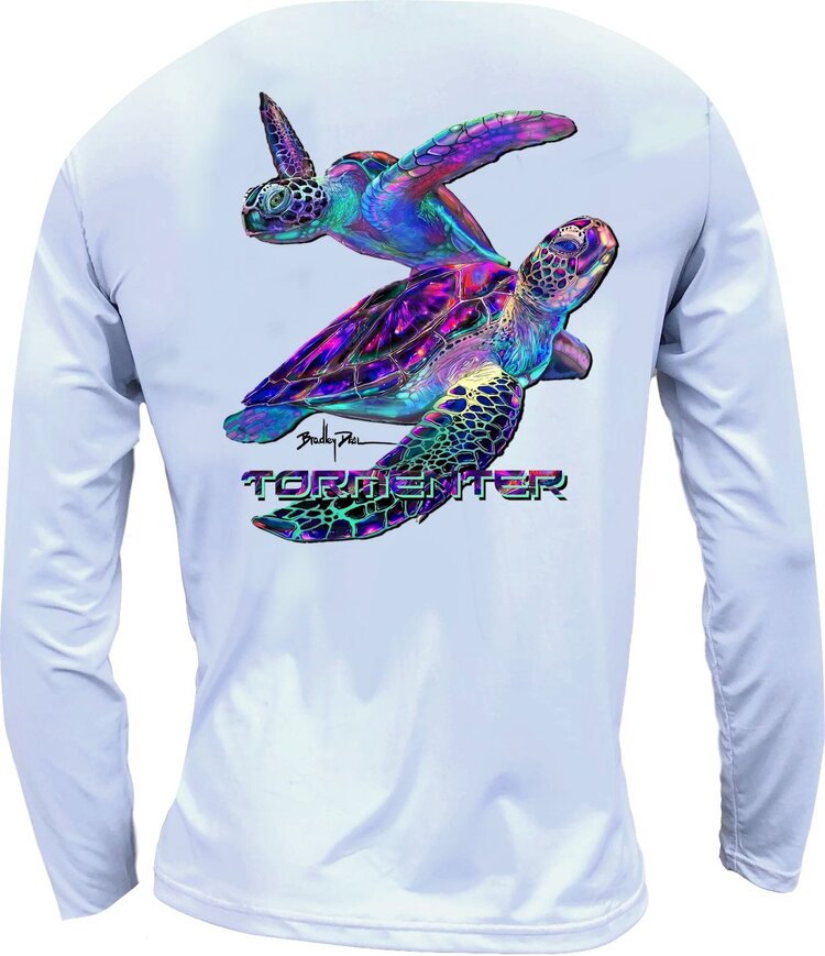 Tormenter Tormenter SPF 50 Performance Shirt - Turtles White