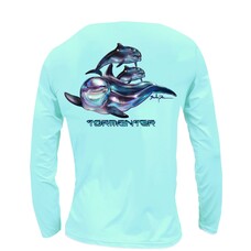 Tormenter Tormenter SPF 50 Performance Shirt - Dolphins Seafoam