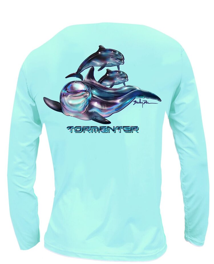 Tormenter Tormenter SPF 50 Performance Shirt - Dolphins Seafoam