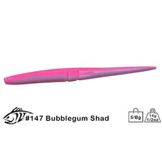 Lunker City Lunker City Slug-Go 7.5" Bubblegum Shad #147 5pk