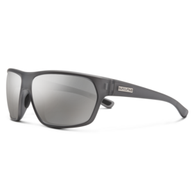 Suncloud Suncloud Boone - Matte Silver Gray Frame Polarized Sunglasses Silver Mirror Lens
