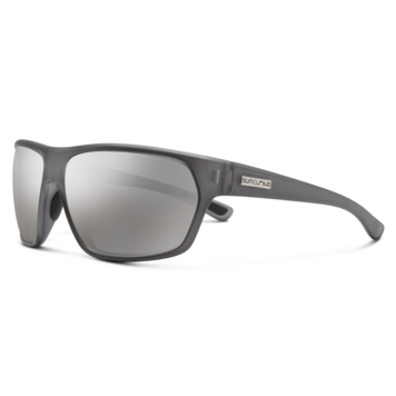 Suncloud Suncloud Boone - Matte Silver Gray Frame Polarized Sunglasses Silver Mirror Lens