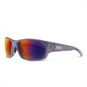 Suncloud Suncloud Hull - Matte Transparent Gray Frame Polarized Sunglasses Plasma Mirror Lens