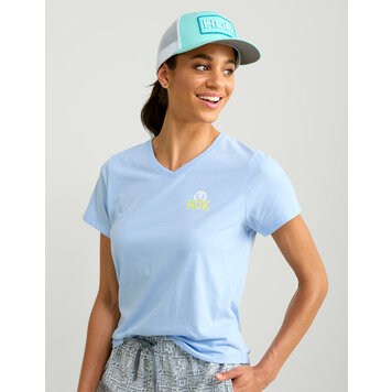 Huk Huk Womens V-Neck Sunset Graphic T-Shirt - Windsurfer