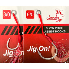 Johnny Jigs Johnny Jigs Feathered Single Assist Hooks
