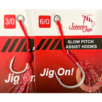 Johnny Jigs Johnny Jigs Feathered Single Assist Hooks