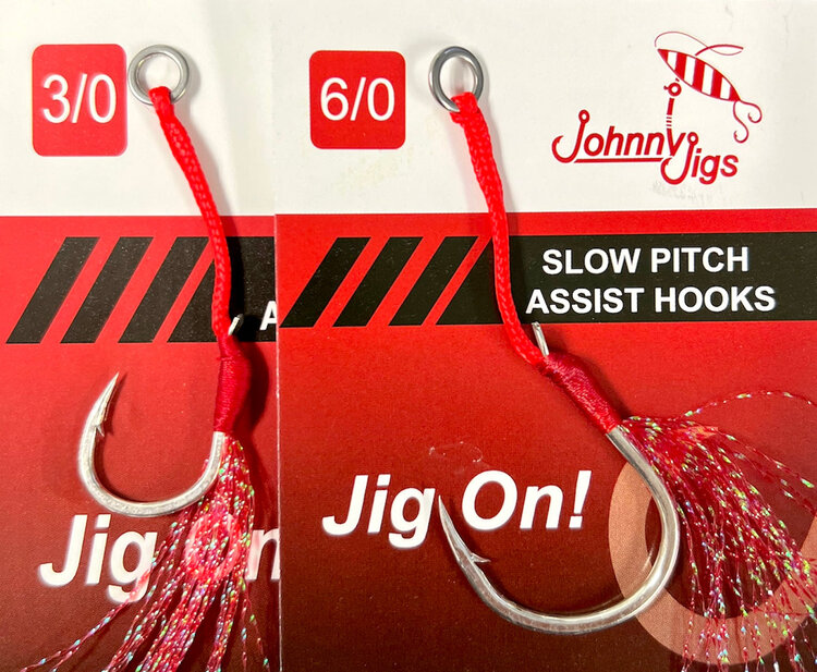 Johnny Jigs Johnny Jigs Feathered Single Assist Hooks