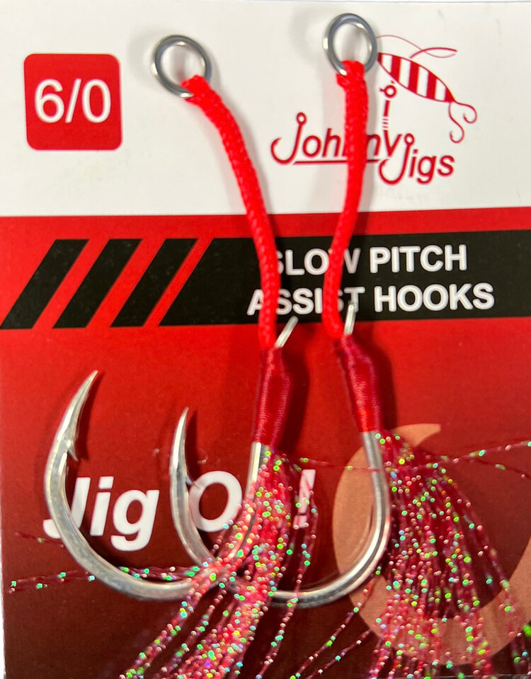 Johnny Jigs Johnny Jigs Feathered Single Assist Hooks