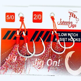 Johnny Jigs Johnny Jigs Feathered Twin Assist Hooks