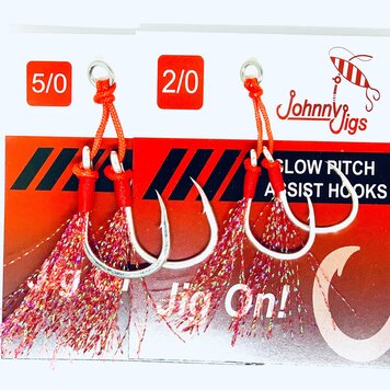 Johnny Jigs Johnny Jigs Feathered Twin Assist Hooks