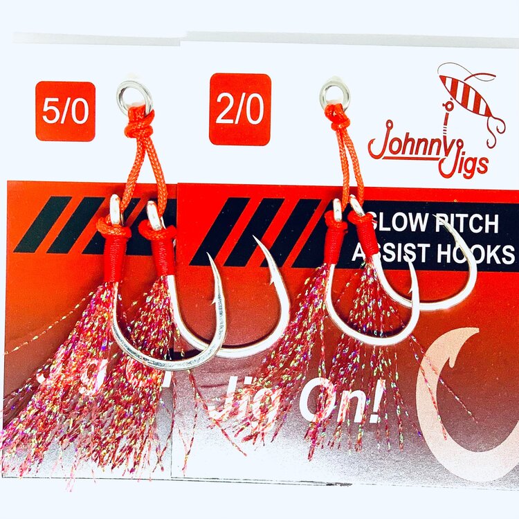 Johnny Jigs Johnny Jigs Feathered Twin Assist Hooks