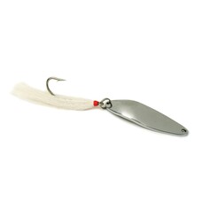 Sea Striker Sea Striker Nickel Plated Casting Spoon w/Single Hook Bucktail