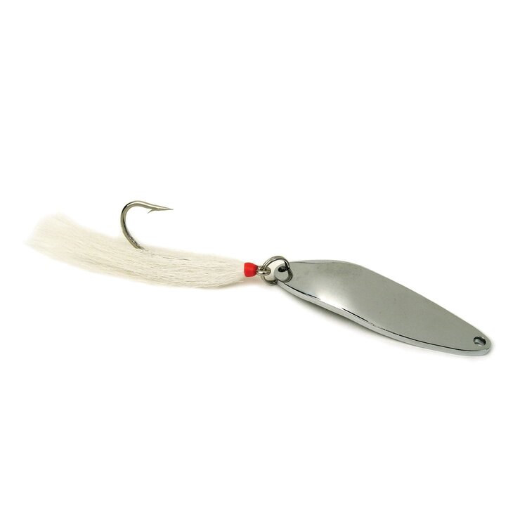 Sea Striker Sea Striker Nickel Plated Casting Spoon w/Single Hook Bucktail