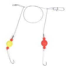 Sea Striker Sea Striker DT34S Bluefish Fireball Rig, 3/4" Red & Yellow Floats, 60lb Nylon Coated Wire, #4 Hooks