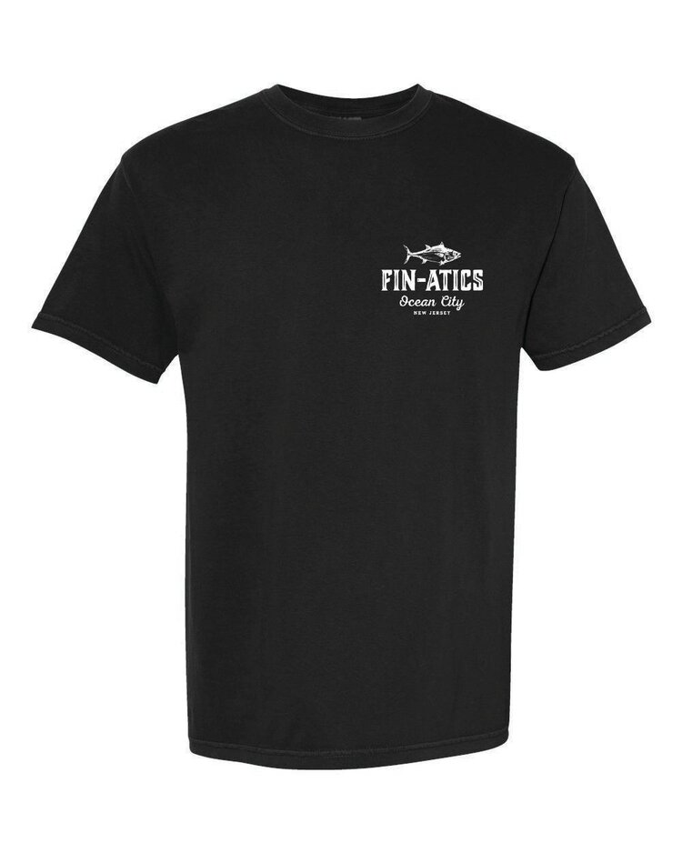 Fin-atics Fin-atics Lat/Lon w/Tuna Garment Dyed Black Short Sleeve T-Shirt