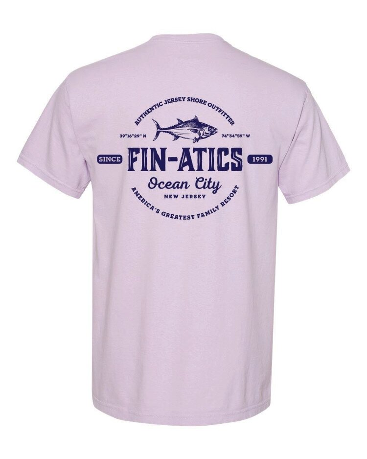 Fin-atics Fin-atics Lat/Lon w/Tuna Garment Dyed Orchid Short Sleeve T-Shirt