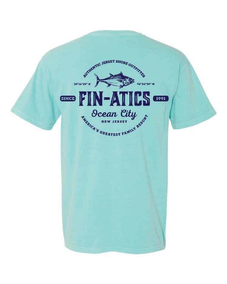 Fin-atics Fin-atics Lat/Lon w/Tuna Garment Dyed Chalky Mint Short Sleeve T-Shirt