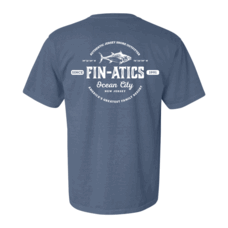 Fin-atics Fin-atics Lat/Lon w/Tuna Garment Dyed Blue Jean Short Sleeve T-Shirt