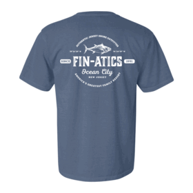 Fin-atics Fin-atics Lat/Lon w/Tuna Garment Dyed Blue Jean Short Sleeve T-Shirt