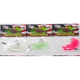 Run Off Lures Hi/Lo Doormat Fluke Rig w/Glow Squids