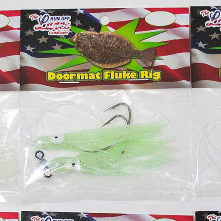 Run Off Lures Hi/Lo Doormat Fluke Rig w/Glow Squids