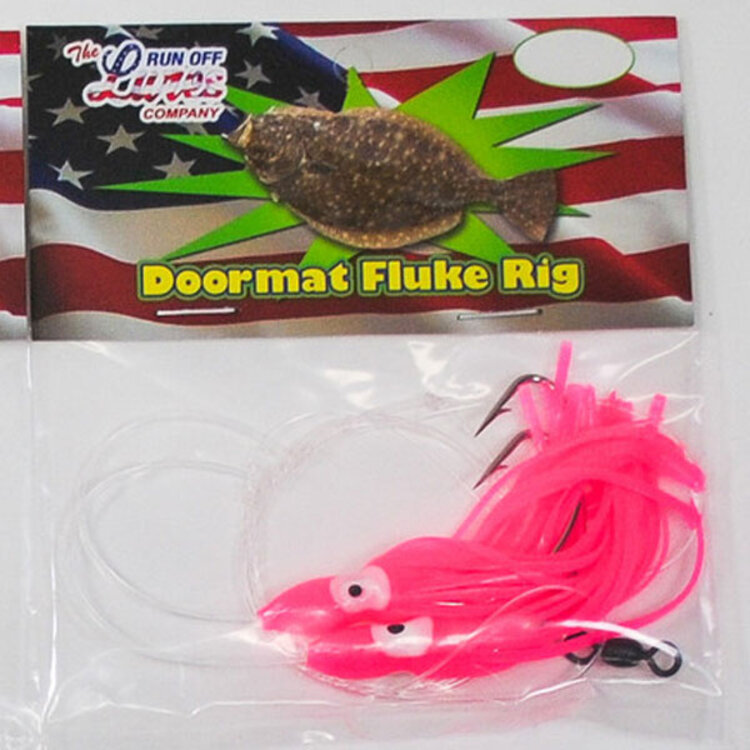 Run Off Lures Hi/Lo Doormat Fluke Rig w/Glow Squids