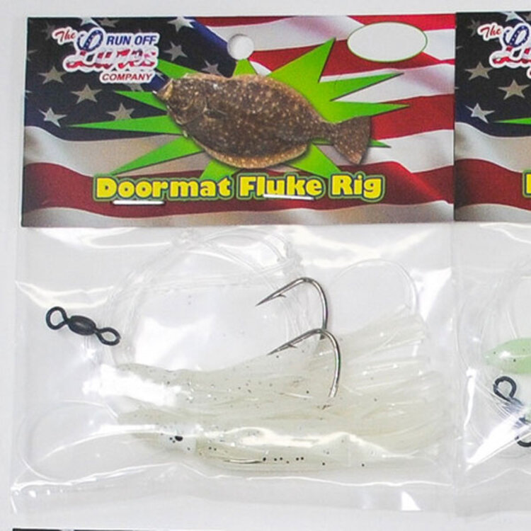 Run Off Lures Hi/Lo Doormat Fluke Rig w/Glow Squids