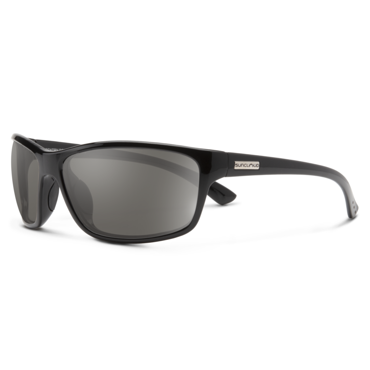 Suncloud Suncloud Sentry - Black Frame Polarized Sunglasses Gray Lens