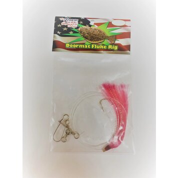 Run Off Lures Single Hook Doormat Fluke Rig w/Hair